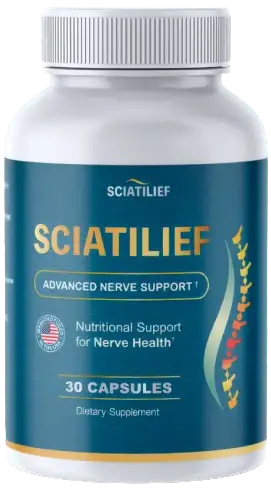 Sciatilief Sciatic Nerve Rrelief Supplement Bottle front view